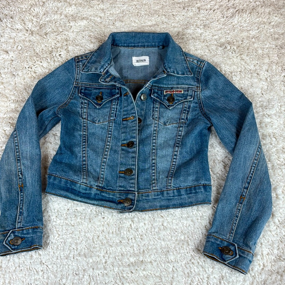 Hudson Girls Medium Wash Long Sleeve Jean Jacket Size‎ Small
